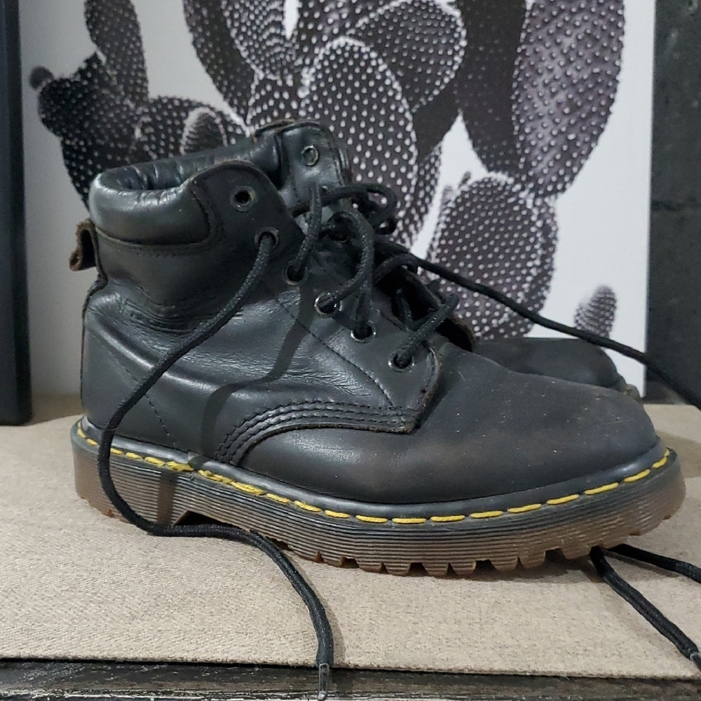 Dr. Martens Black Combat Boots Grunge Punk Goth Whimsy Mod Moto Combat